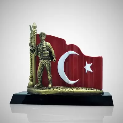 Komando Türk Bayraklı Plaket