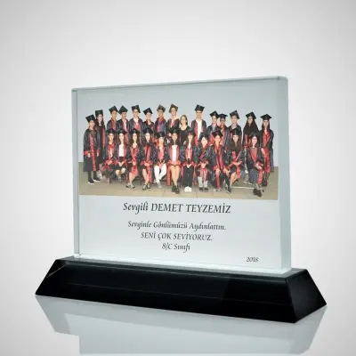 Kişiye Özel Resimli Kristal Plaket