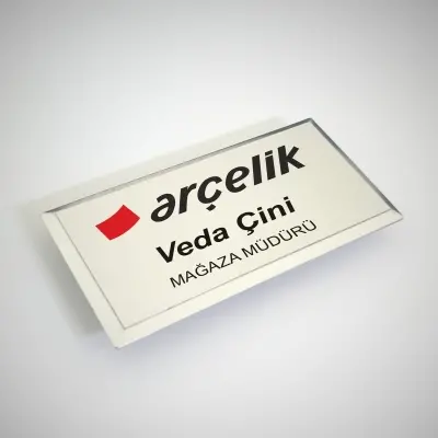 Gümüş Metal Yaka Kartı