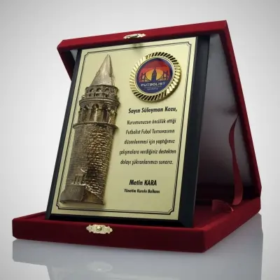 Galata Kulesi İstanbul silüeti Plaket