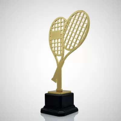 Metal Kesimli Tenis Figürlü Ödül Kupa