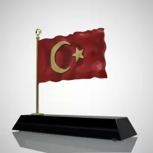 Metal Türk Bayrağı