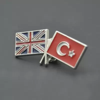 Türkiye-İngiltere Bayraklı Rozet