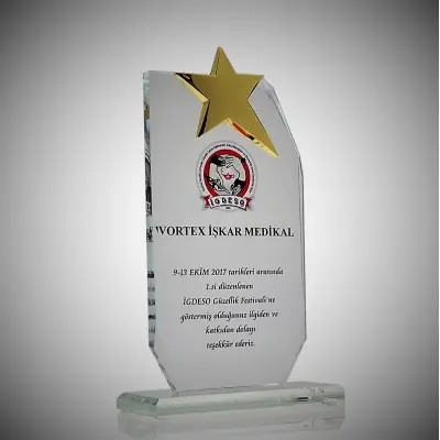 Yıldızlı Kristal Plaket Fiyatları 