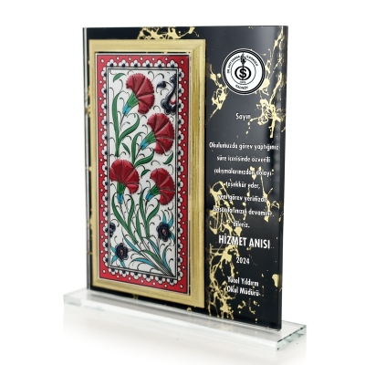 Büyük Kristal Çinili Plaket 