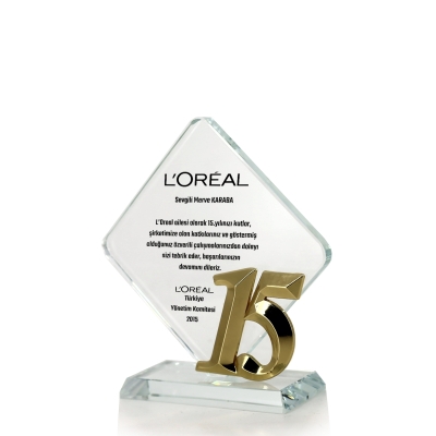 15. yıl Bankalara Şirketlere Özel Kıdem Plaketi