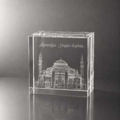 3d Kristal Küp Ayasofya Camisi