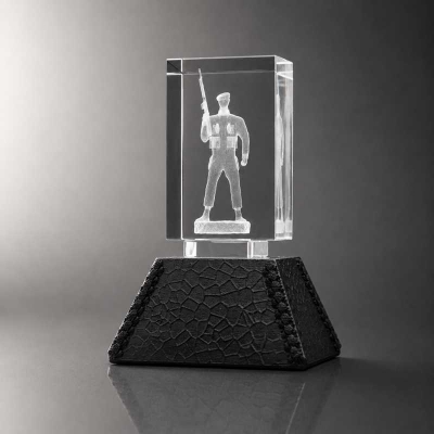 Komando Asker 3d Lazer Kristal Plaket