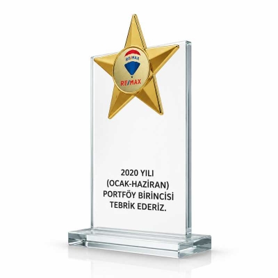 Logolu Yıldızlı Plaket