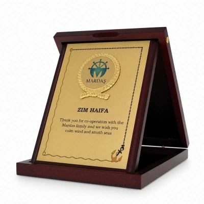 Halat Denizcilik Fasetli Ahşap Plaket