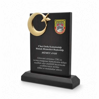 Ayyıldız Ahşap Askeri Plaket