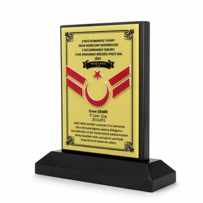 Özel Tasarımlı Kişiye Özel Askeri Plaket 