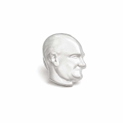 Atatürk Rozet Yan Gümüş