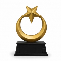 Metal Ay Yıldız Plaket Hediyelik