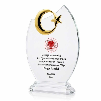 Ay Yıldız Kristal Plaket