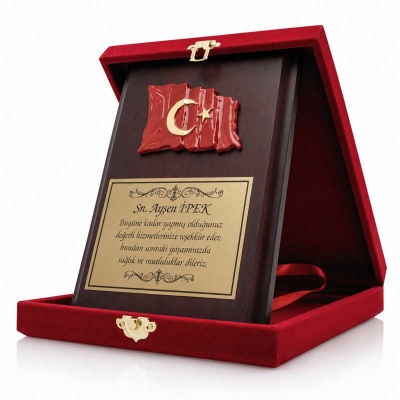 Türk Bayraklı Plaket