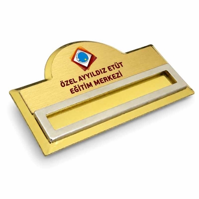 Bombe Altın Metal Yaka Kartı