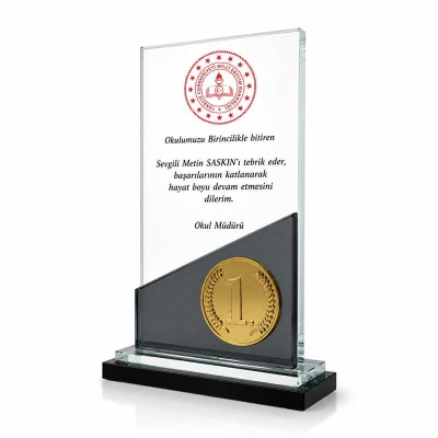 Birincilik Özel Kristal Plaket