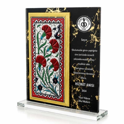 Büyük Kristal Çinili Plaket 