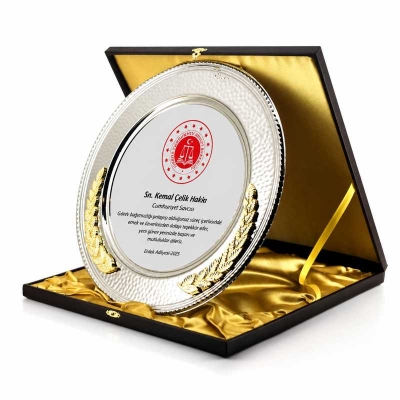 Çelenk Desenli Tabak Plaket Örnekleri