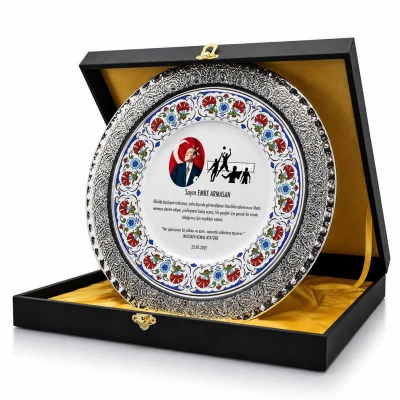 Gümüş Çini Tabak Plaket Fiyatları