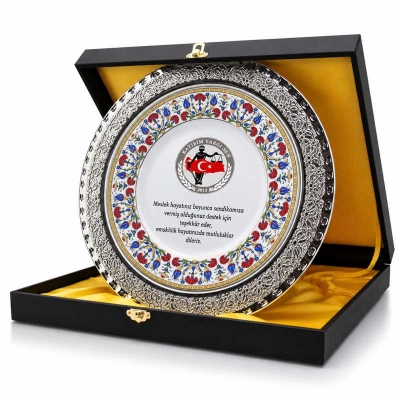 Gümüş Çini Tabak Plaket Örnekleri