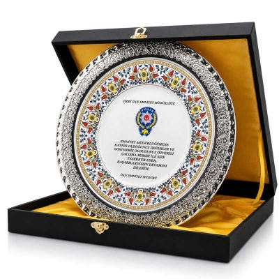 Gümüş Çini Tabak Plaket