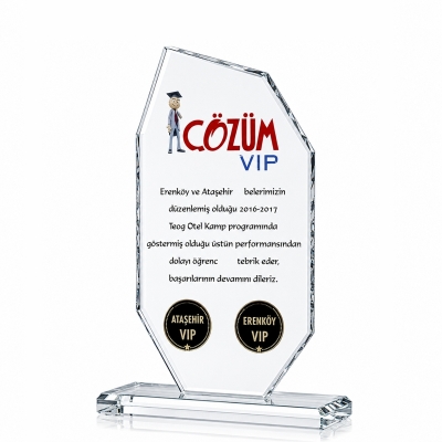 Dernek ve Okullara Kristal Plaket