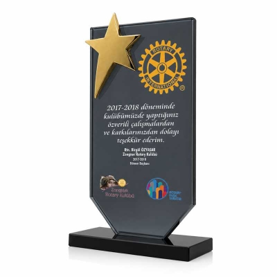 Derneklere Özel Yıldızlı Plaket