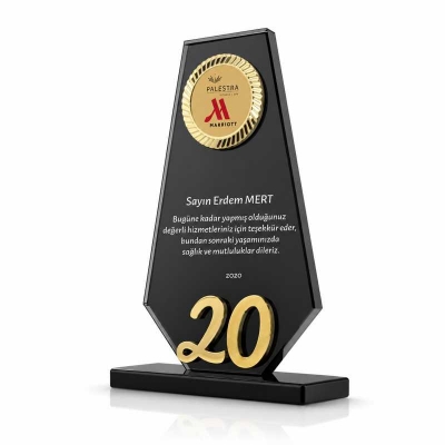 Fasetli Kristal Plaket 20. Yıl