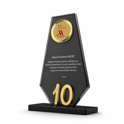 Fasetli Kristal Plaket 10. Yıl