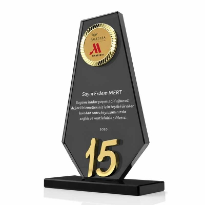 Fasetli Kristal Plaket 15. Yıl