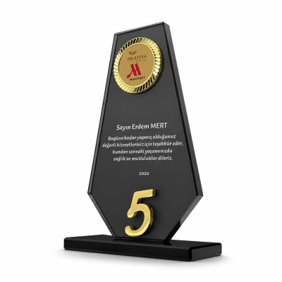 Fasetli Kristal Plaket 5 Yıl