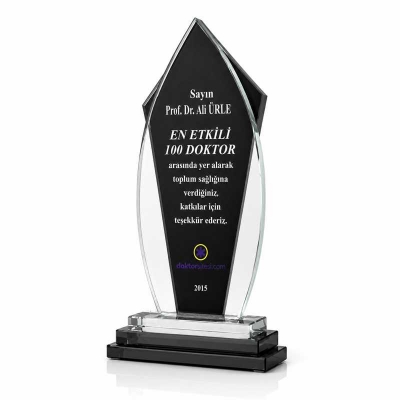 Füme Kristal Plaket İmalatı