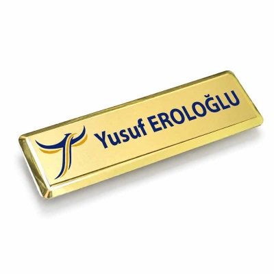 Dikdörgen Metal Yaka Kartı