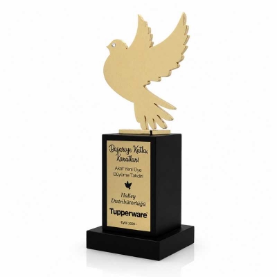 Metal Kesimli Güvercin Plaket Ödül