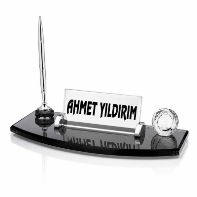 Kartvizitli Kalemli Masa İsimliği
