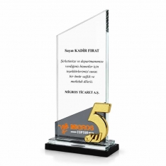 Beşinci Yıl Kıdem Kristal Plaket