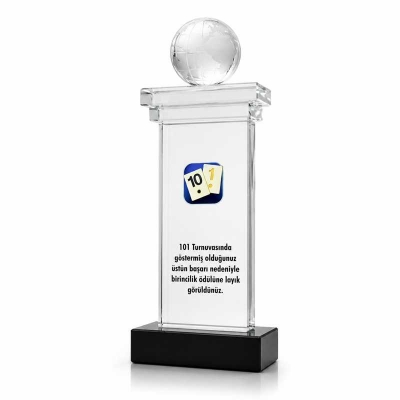 Kişiye Özel Dünyalı Kristal Plaket
