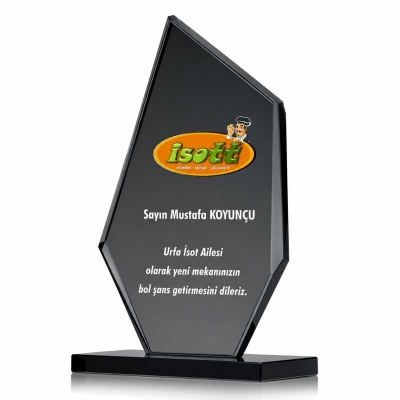 Kişiye Özel Füme Kristal Plaket