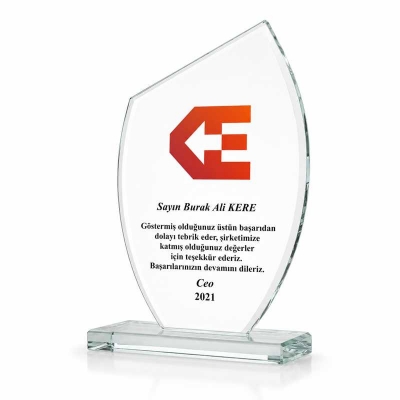 Kişiye Özel Kristal Plaket