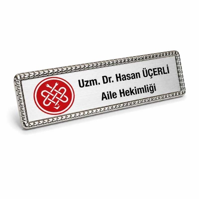 Metal Yaka Kartı Gümüş