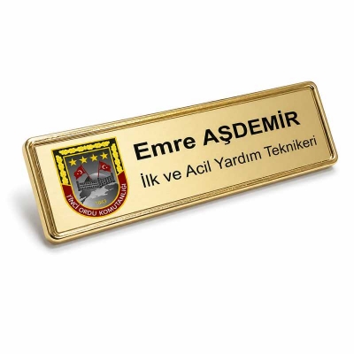 Metal Yaka Kartı Altın