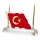 Kristal Türk Bayraklı Masa İsimliği