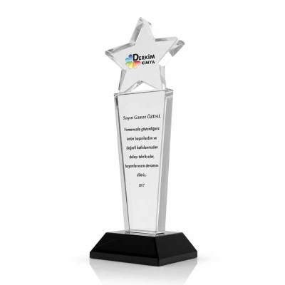Kristal Yıldızlı Plaket Örnekleri