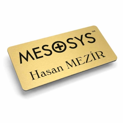 Dikdörtgen Metal Yaka Kartı Örnekleri