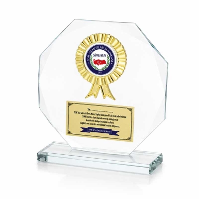 Kurdela Fasetli Sekizgen Plaket