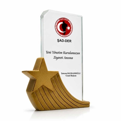 Kutup Yıldızlı Vip Kristal Plaket