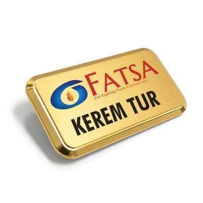Dikdörtgen Metal Yaka Kartı