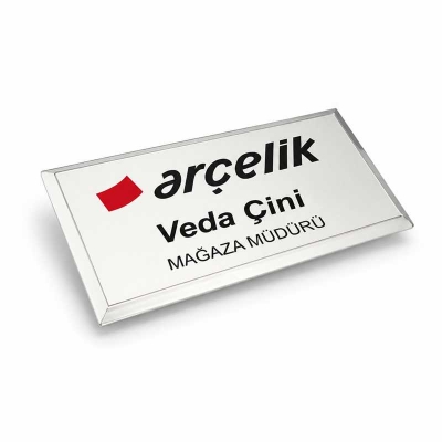 Gümüş Metal Yaka Kartı